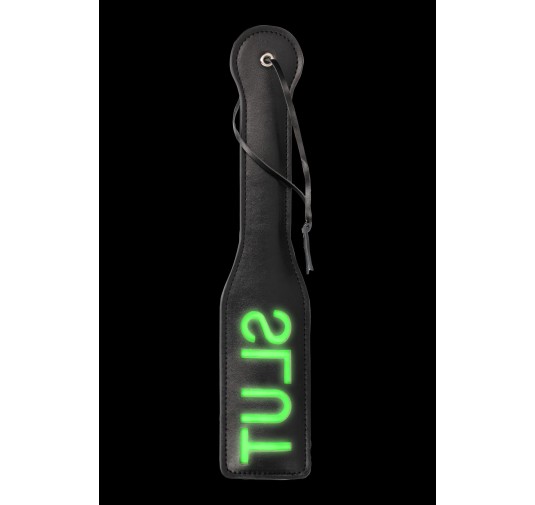 'Slut'' Paddle - Glow in the Dark - Black/Neon Green